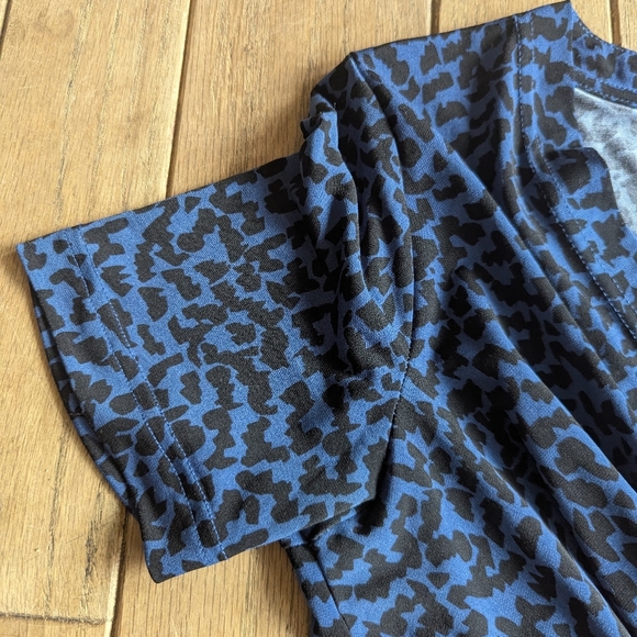 Women's Banana Republic Blue And Black Tshirt Wrap Dress Size XXS - Picture 5 of 7